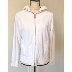 Michael Kors White Zipper Hoodie